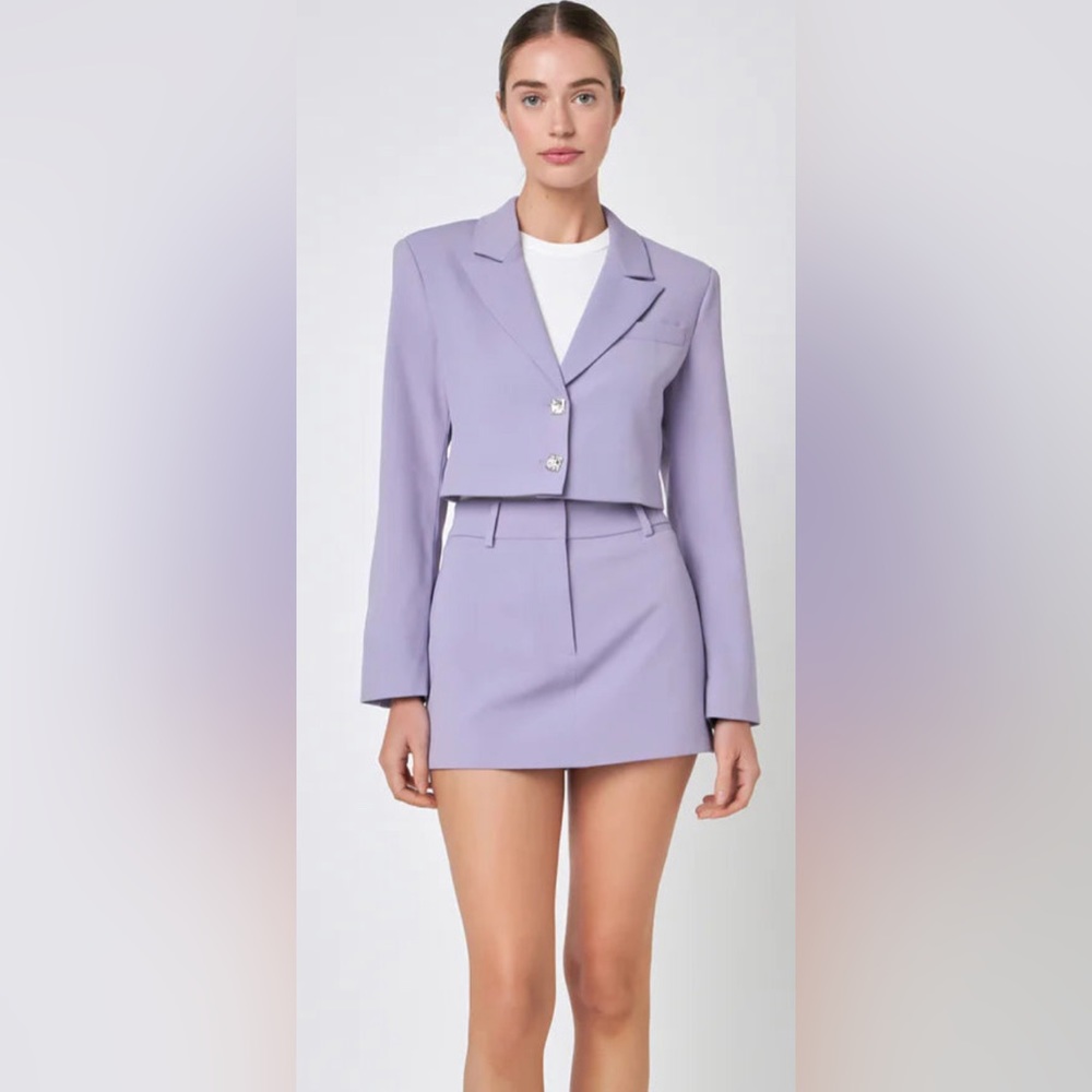 English Factory Cropped Blazer